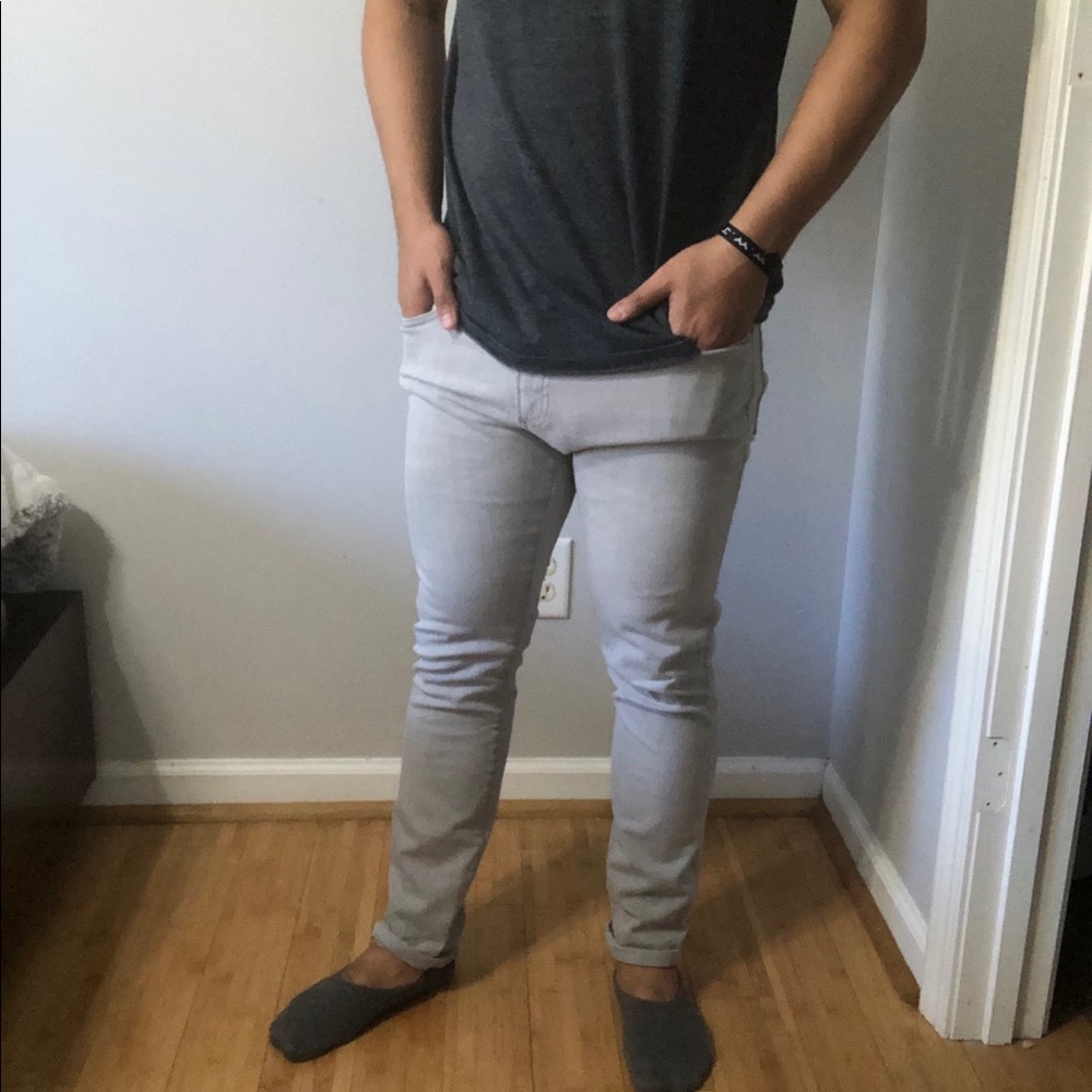 Gap Stretch Skinny Light Gray Jeans